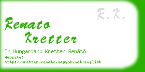 renato kretter business card