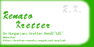 renato kretter business card